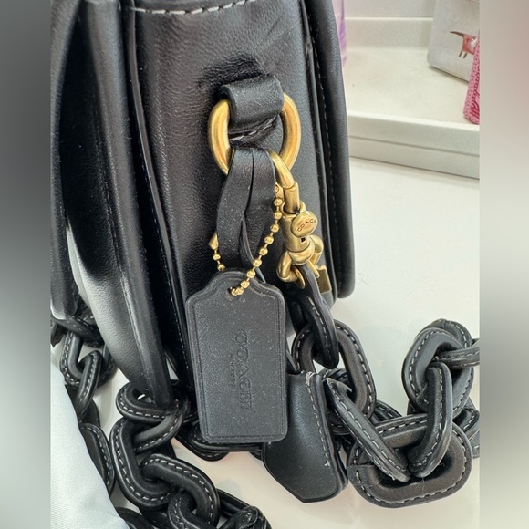 Coach quilted Leather Studio Bag w chain link strap - Picture 8 of 16